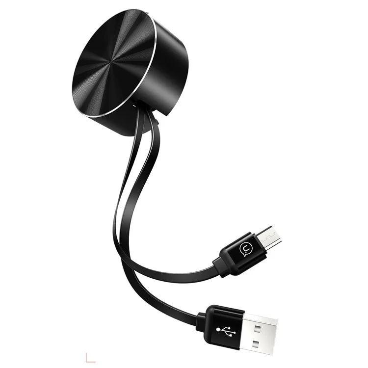 USAMS US-SJ163 Micro USB Tape Measure Retractable USB Cable for Huawei Samsung - Black