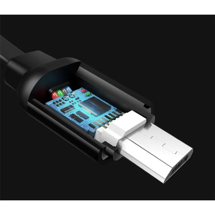 USAMS US-SJ163 Micro USB Tape Measure Retractable USB Cable for Huawei Samsung - Black