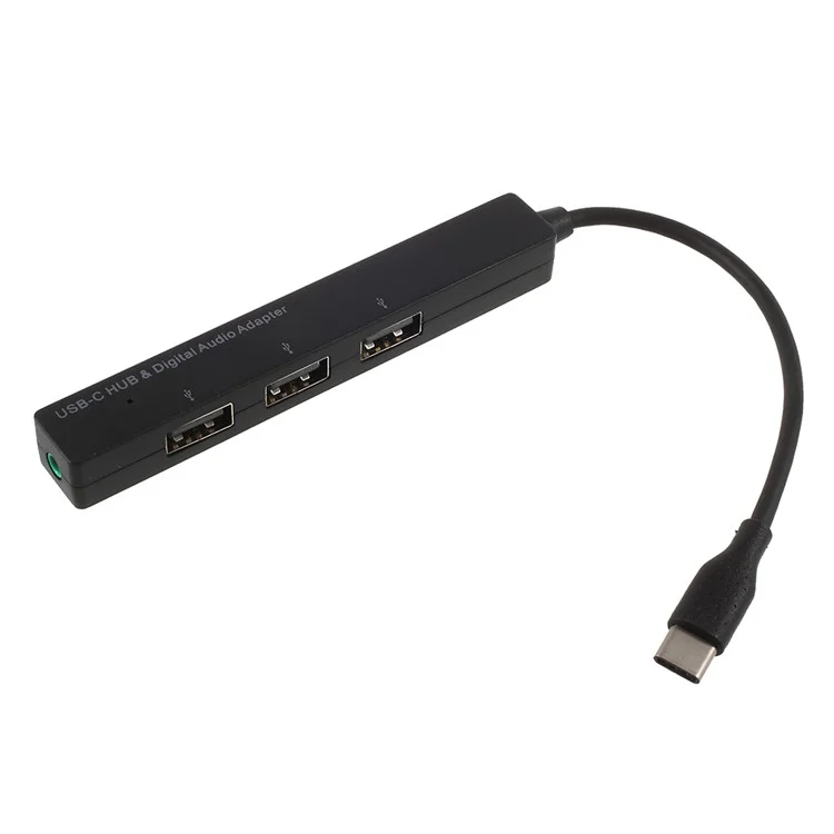 GT-129 Typ-c Bis 3,5 mm Audioanschluss & Drei Usb-ports Usb-c-hub-adapter Mit Otg-funktion Für Laptop Macbook