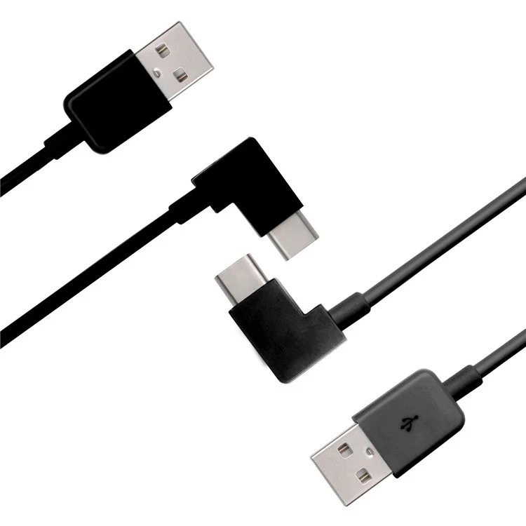 CY 90 Degree Right Angled USB 3.1 Type C Male to USB 2.0 Male Cable for Tablet & Mobile Phone 2m