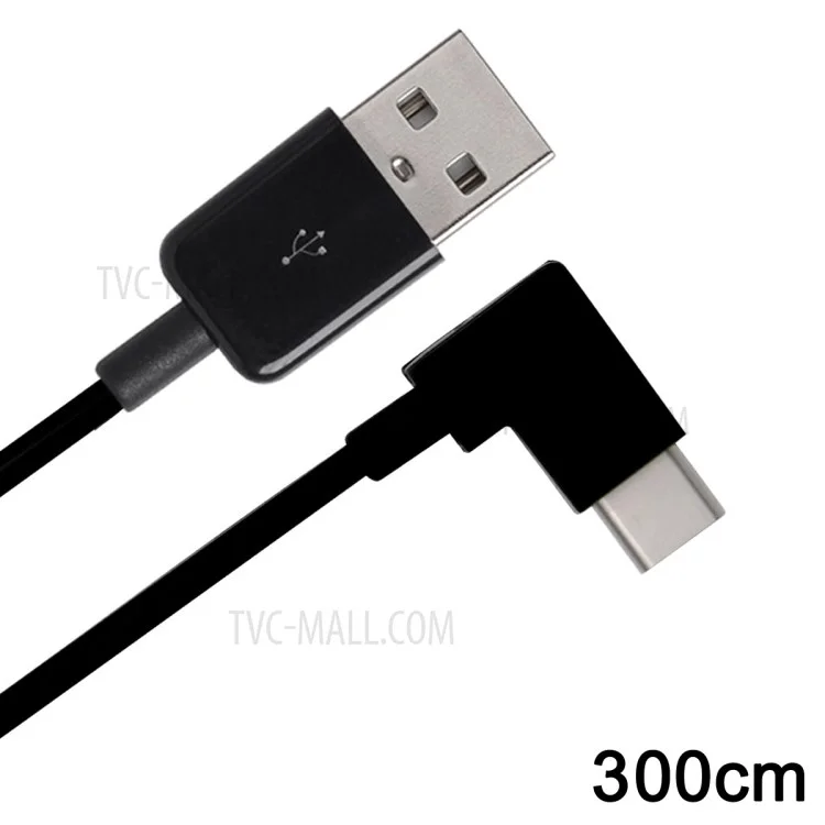 UC-011-BK-3.0M 90 Degree Right Angled USB 3.1 Type-C USB Cable for Tablet & Mobile Phone (3m)