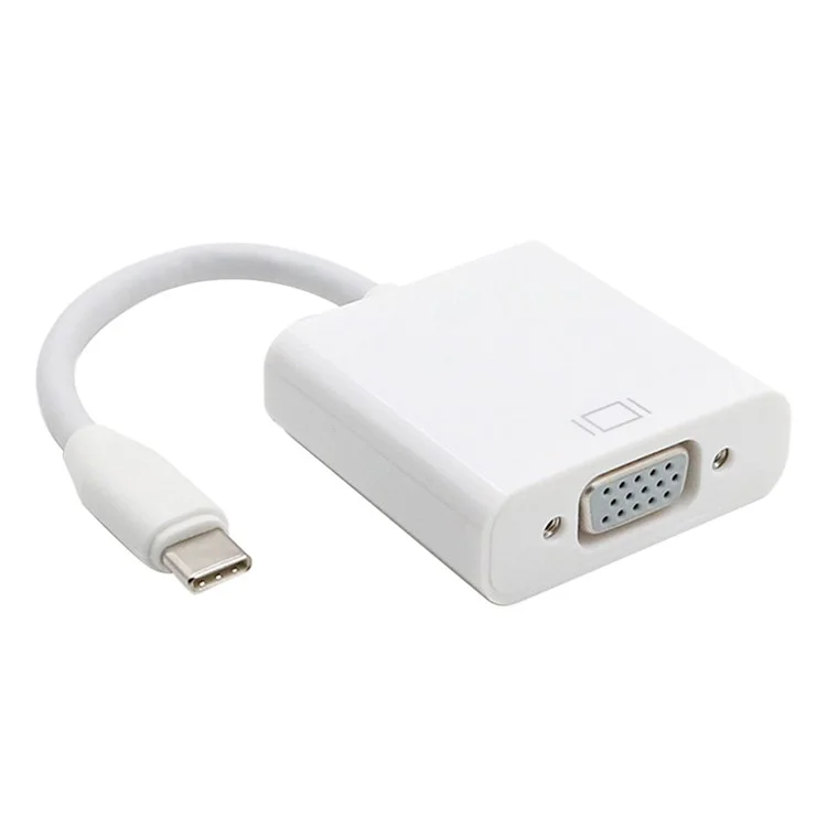 USB 3.1 Type-C Male to Female VGA + Audio Adapter VGA to Type-C Cable for Macbook