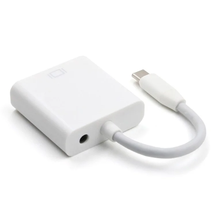 USB 3.1 Type-C Male to Female VGA + Audio Adapter VGA to Type-C Cable for Macbook