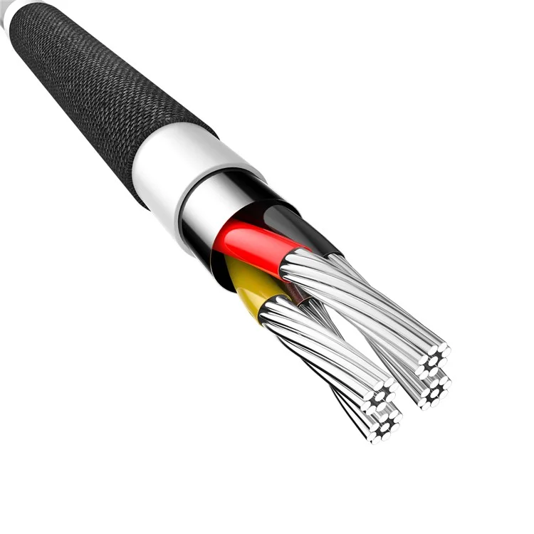 BASEUS Yiven Series 3A USB Type-C Data Sync Charge Cable for Samsung Galaxy S8/LG G6 etc. - Black