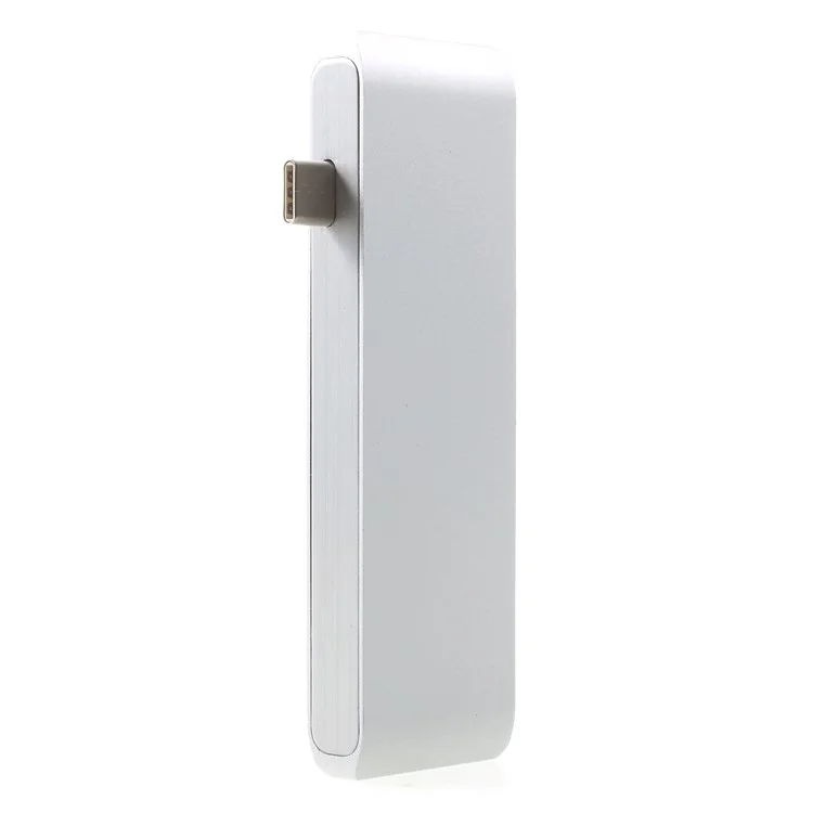 Type-C Hub USB Type-C to Type-C/USB3.0/MicroSD/SD Card Reader Adapter - Silver Color