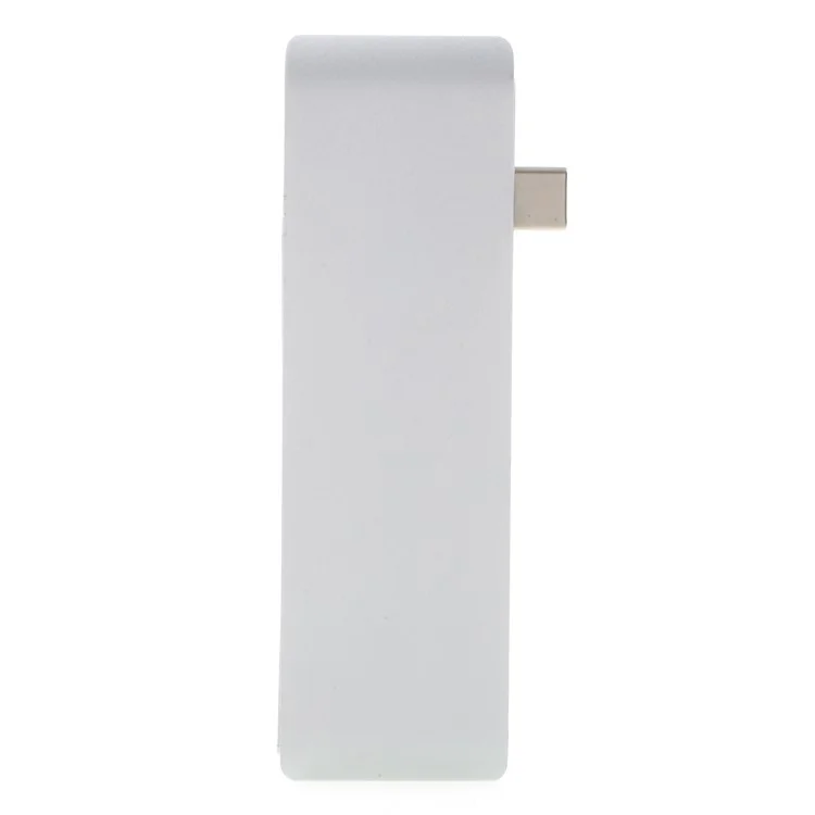 Type-C Hub USB Type-C to Type-C/USB3.0/MicroSD/SD Card Reader Adapter - Silver Color