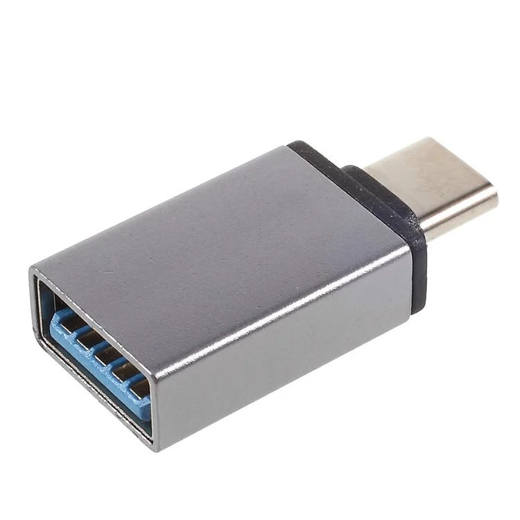 Type-C to USB Data Sync Charge Adapter with OTG Function for Samsung Note 8/New MacBook Etc. - Grey