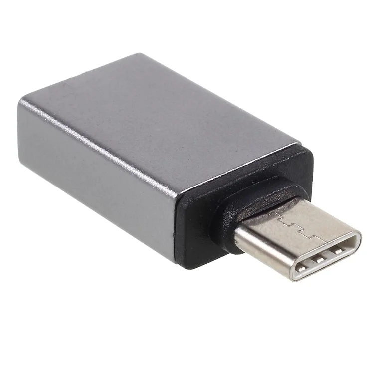Type-C to USB Data Sync Charge Adapter with OTG Function for Samsung Note 8/New MacBook Etc. - Grey
