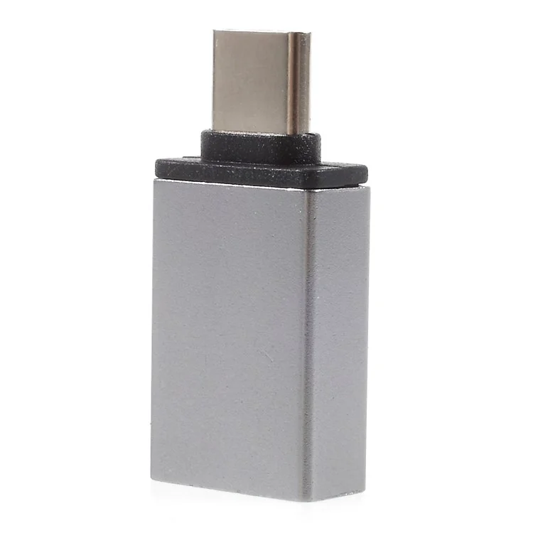 Type-C to USB Data Sync Charge Adapter with OTG Function for Samsung Note 8/New MacBook Etc. - Grey