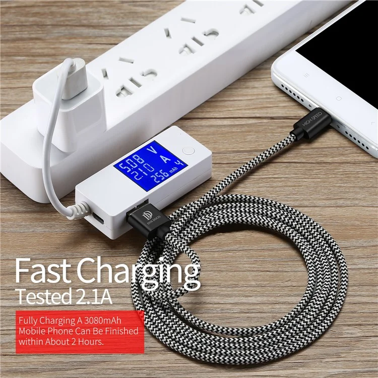 1.5M DUX DUCIS K-ONE Series Woven Pattern Micro USB Charging Cable Cord for Samsung HTC Huawei