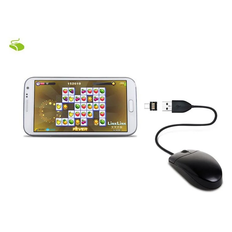 5Pcs/Set CY UC-053 Ultra Mini Type-C to USB 2.0 OTG Adapter for Cell Phone Tablet & USB Cable & Flash Disk