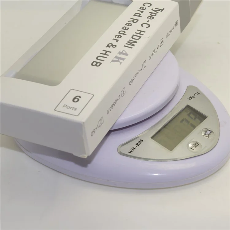 Male USB 3.1 Type-C to Female Type-C + HDMI + Dual USB 3.0 + SD/TF Card Reader