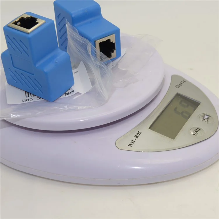 2Pcs/Set Cat6 RJ45 8P8C Plug To Dual RJ45 Splitter Network Ethernet Patch Cord Adapter