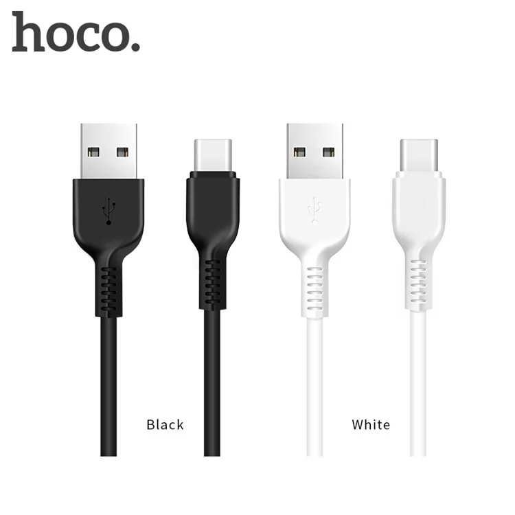 HOCO X20 Flash 3M 2A Type-C Charge and Data Transferring Cable for Huawei Samsung Etc. - Black