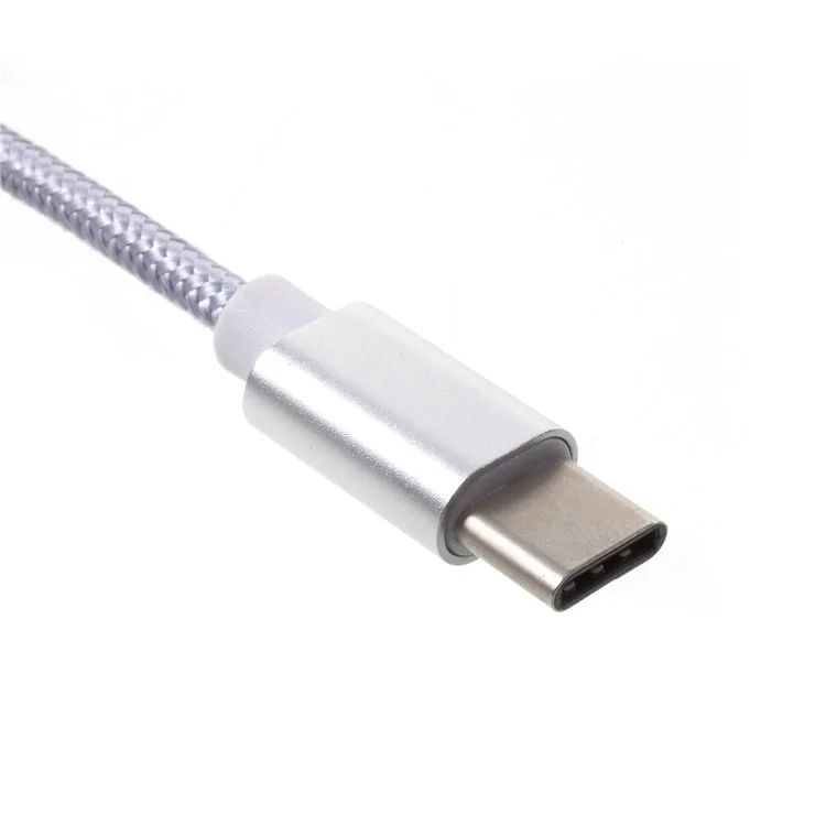 Aluminum Alloy Type-C to 3.5mm Female AUX Audio Braided Cable
