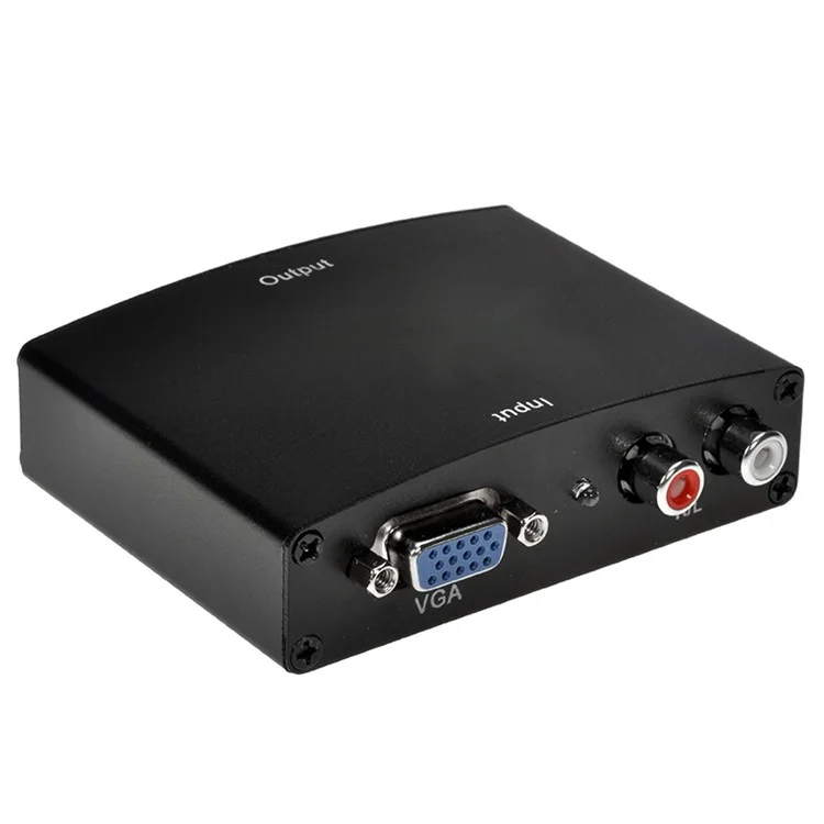 HDMI to VGA Converter with R/L Audio Converter Support 1080P HD - EU Plug