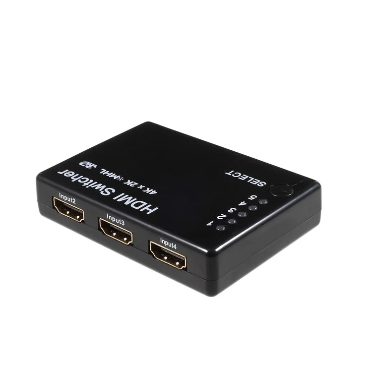 5-Port Inputs 1 Output 4K x 2K HDMI/MHL Dual Mode Switcher with IR Remote Control