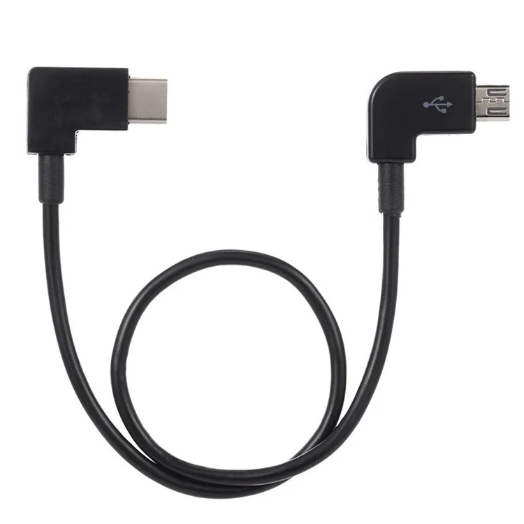 Cable de datos tipo codo CY UC-055 Controlador remoto Type-C a micro USB izquierdo angular para accesorios RC de DJI Mavic Pro Platinum Mavic Pro