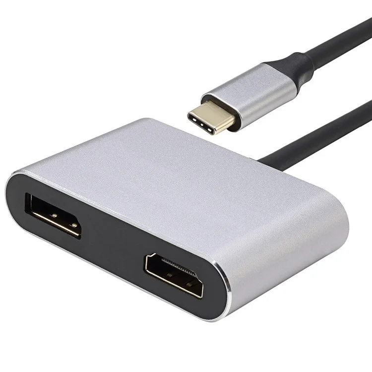 CY UC-056 Type-C to HDMI + DP Adapter USB-C Hub