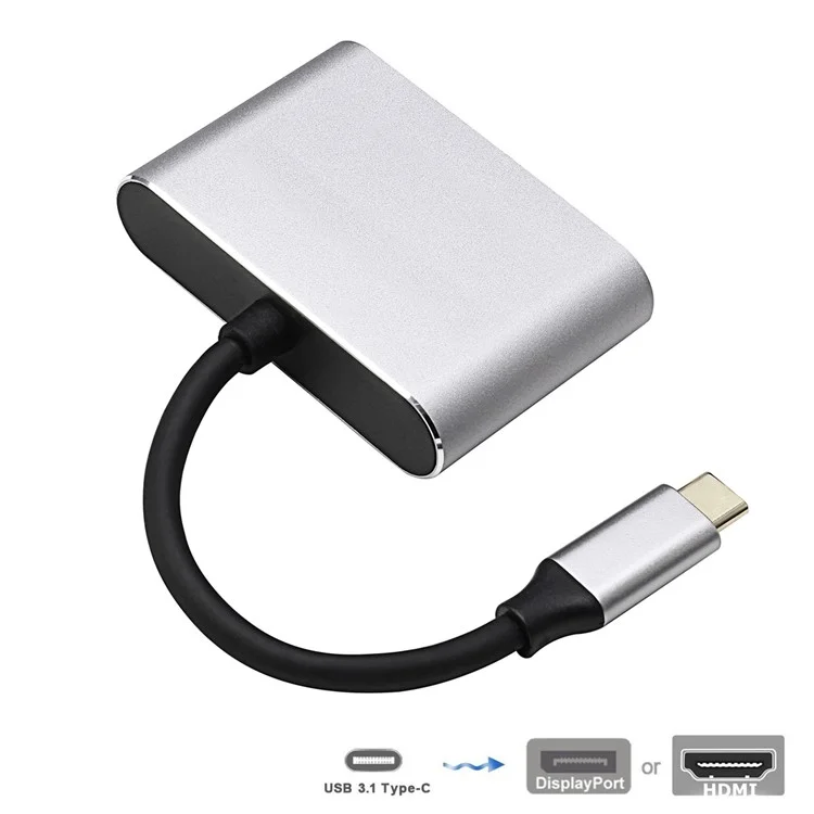 CY UC-056 Type-C to HDMI + DP Adapter USB-C Hub