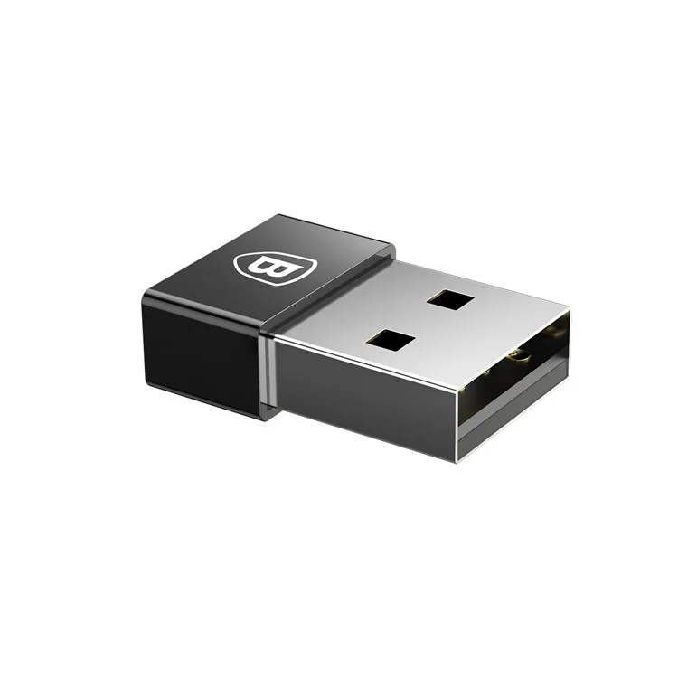 BASEUS USB Male to Type-c Female 2.4A Mini Adapter Converter - Black