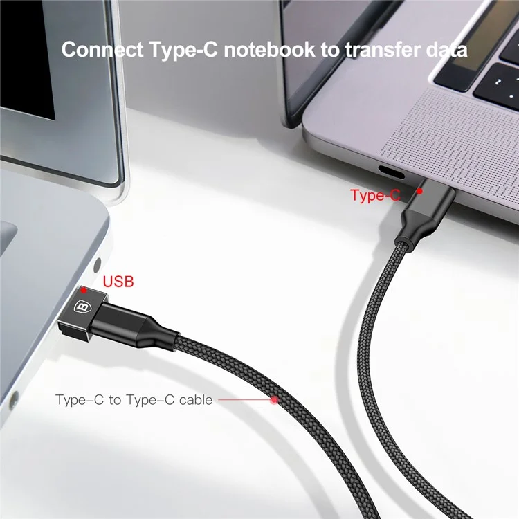 BASEUS USB Male to Type-c Female 2.4A Mini Adapter Converter - Black