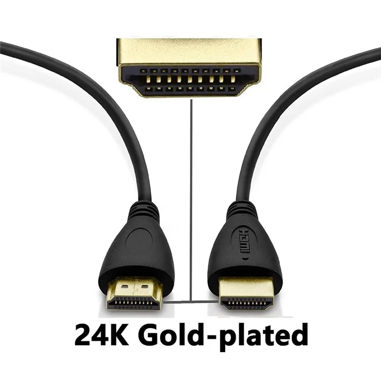 100PCS/Lot 32 AWG High Speed HDMI Male to Male Cable 1.4 Version 1080P 3D Cable Gold Plated Connectors