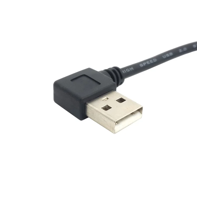 CY U2-300 0.2m USB 2.0 A Male to B Male 90 Degree Bending Port Printer Scanner Cable