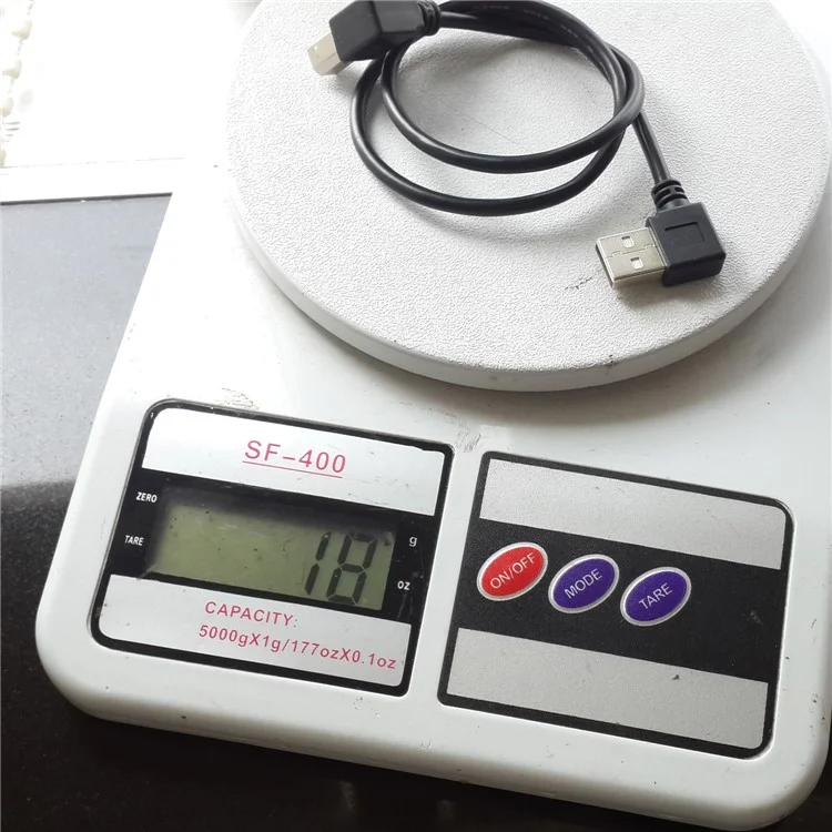 CY U2-300 0.2m USB 2.0 A Male to B Male 90 Degree Bending Port Printer Scanner Cable