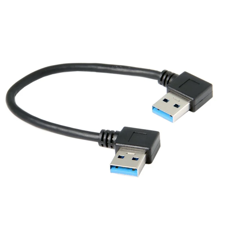 USB 3.0 Type-A 90 Degree Right Angled to Right Angled Data Cable for Hard Disk Computer