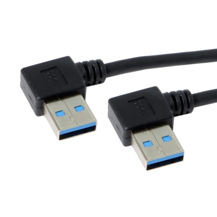 USB 3.0 Type-A 90 Degree Right Angled to Right Angled Data Cable for Hard Disk Computer