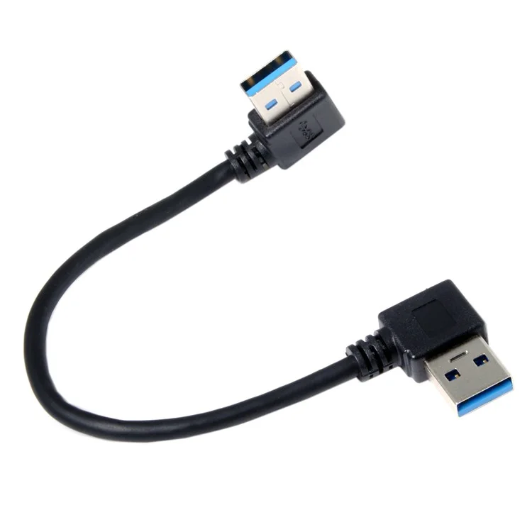 USB 3.0 Type-A 90 Degree Right Angled to Right Angled Data Cable for Hard Disk Computer