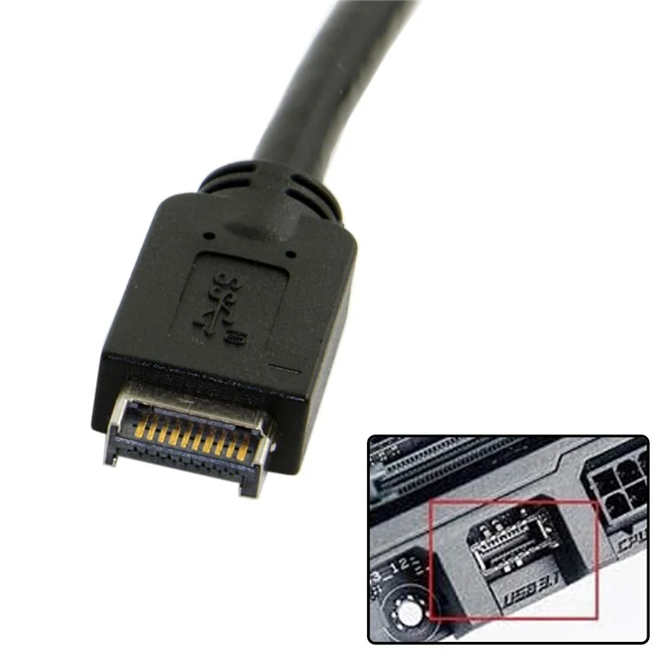 USB 3.1 Front Panel Header to USB 3.0 20Pin Header Extension Cable for ASUS Motherboard 50cm