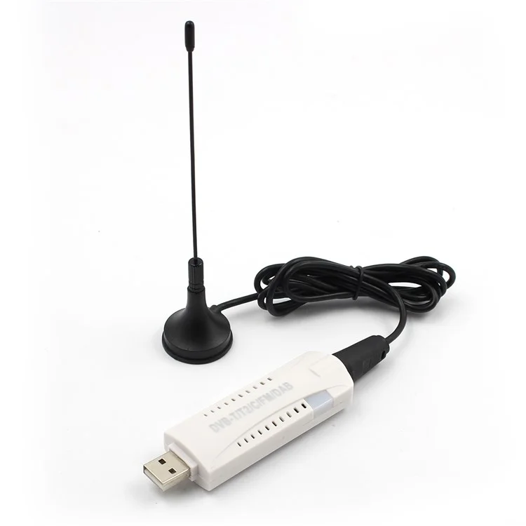 USB 2.0 Digital HDTV Stick Tuner Receiver + FM + USB Dongle DVB-T2/DVB-T/DVB-C for Laptop PC Computer
