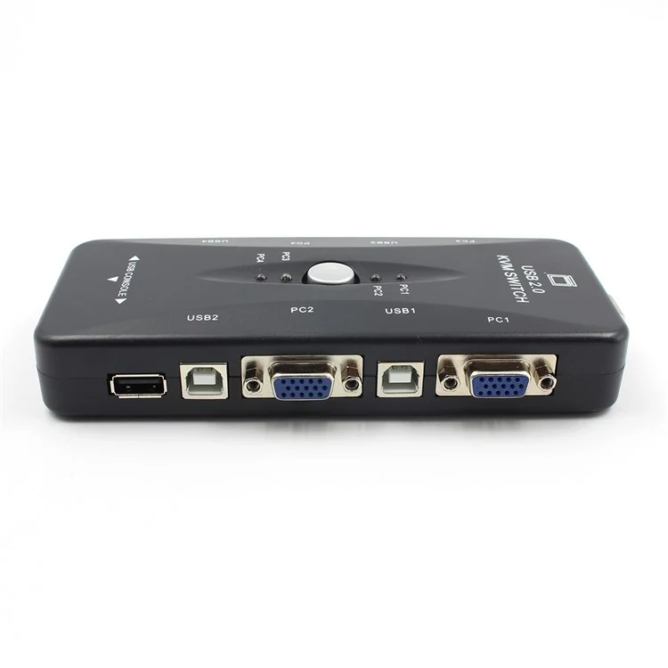 4-Port USB 2,0 KVM Switch Maus-/tastatur/vga-video-monitor 250MHz 1920x1440