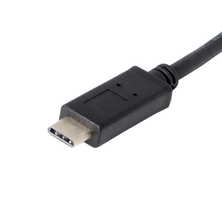 CY UC-064 Tipo-C Macho a 1000Mbps Gigabit Ethernet Network LAN Adapter para Portátil - Negro