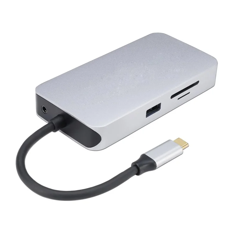 Thunderbolt 3 Dock USB-C VGA HDMI Ethernet 3 Ports HUB TF SD Charger Card Reader Multiport Adapter