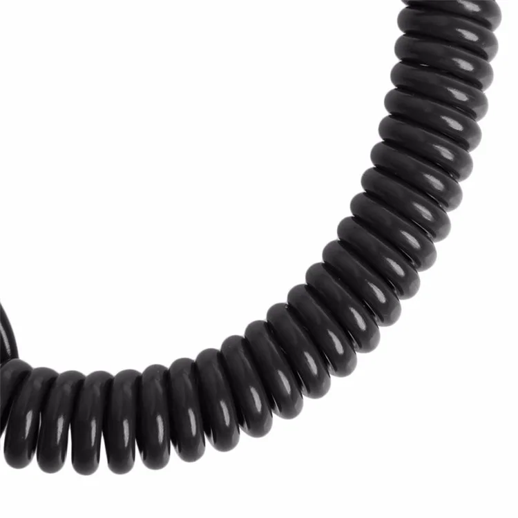 1.0M Spring Coiled Micro USB Data Sync Charging Cable for Samsung HTC Huawei - Silver
