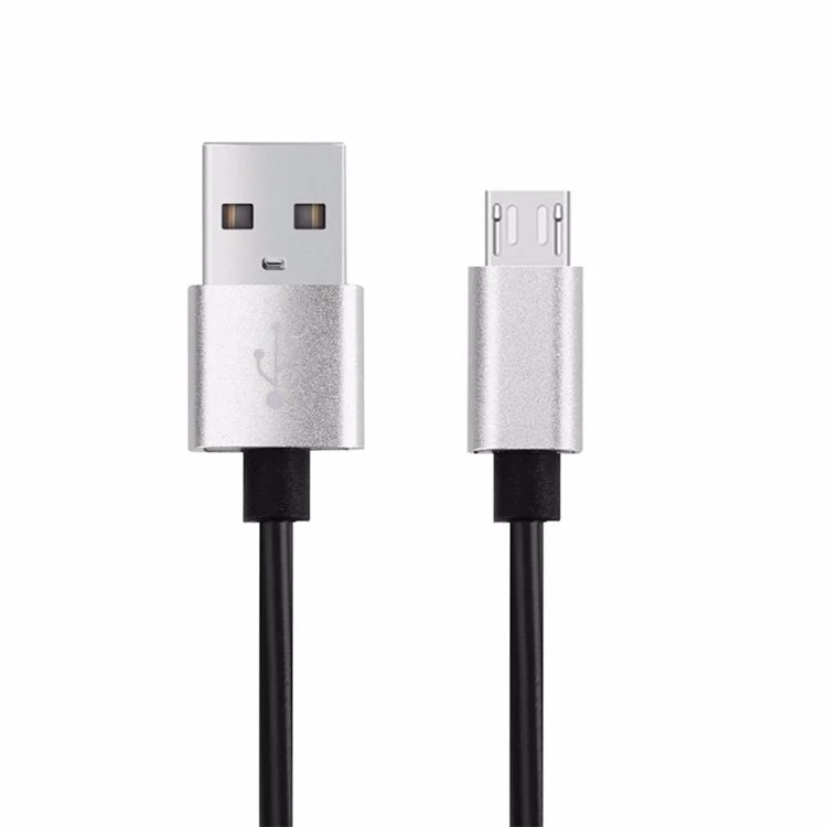 1.0M Spring Coiled Micro USB Data Sync Charging Cable for Samsung HTC Huawei - Silver