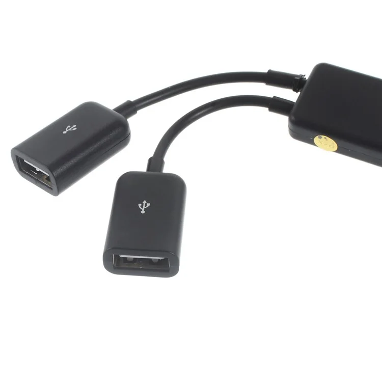 USB 3.1 Type C Male to 2 USB 2.0 Female Extension Cable 20cm