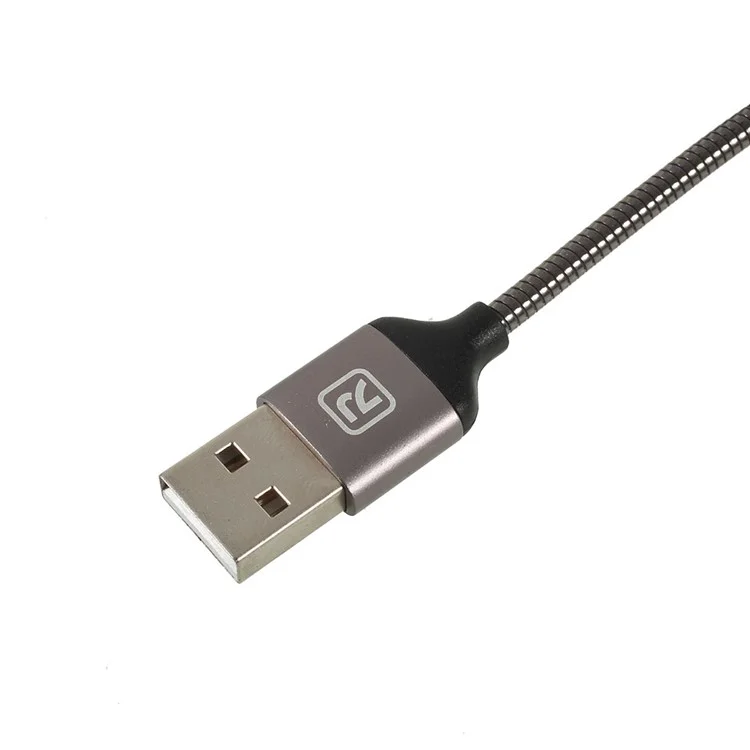 RECCI RCT-W100 Gravel Series 2.4A Type-C USB Charging Data Cable 1M - Black