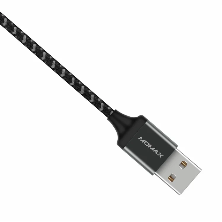 MOMAX Woven Pattern 1M 3.0A Type-C Sync Data Charging Cord for Samsung LG HTC Huawei etc. - Grey