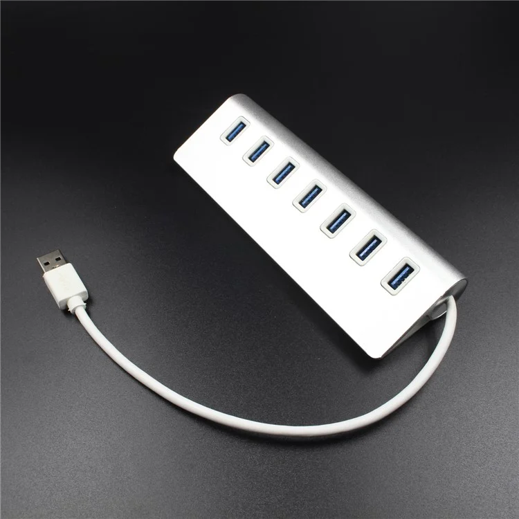 Aluminum Alloy 5Gbps High Speed 7 Ports USB Hub USB 3.0 Splitter Adapter Hub
