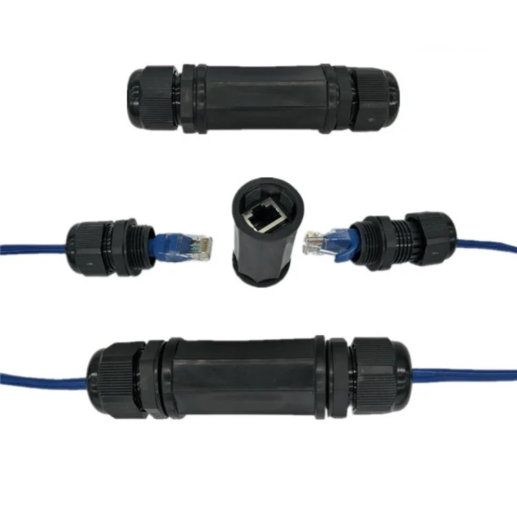 CY UT-012 Locking Waterproof CAT6 RJ45 Female to Female Lan Ethernet Network Extension Adapter