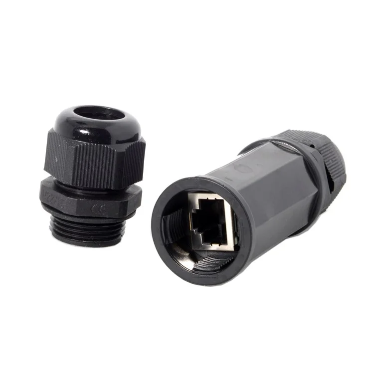 CY UT-012 Locking Waterproof CAT6 RJ45 Female to Female Lan Ethernet Network Extension Adapter