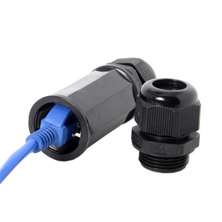CY UT-012 Locking Waterproof CAT6 RJ45 Female to Female Lan Ethernet Network Extension Adapter
