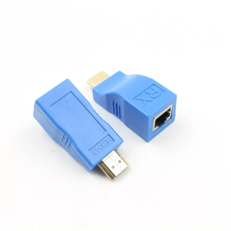 2PCS/Pack 1080P HDMI Extender to RJ45 Over Cat 5e/6 Network LAN Ethernet Adapter