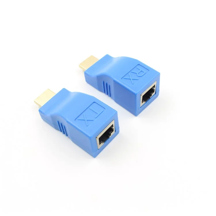 2PCS/Pack 1080P HDMI Extender to RJ45 Over Cat 5e/6 Network LAN Ethernet Adapter