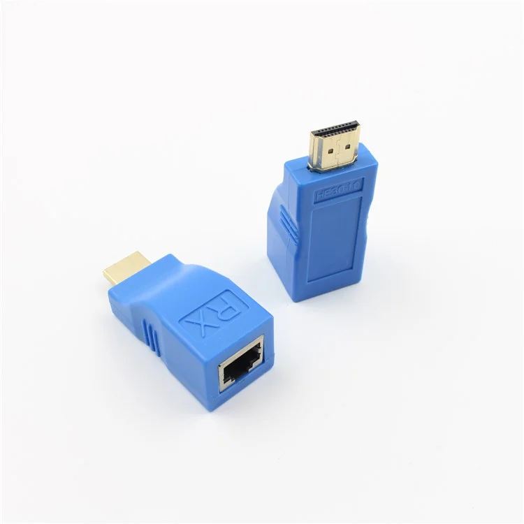 2PCS/Pack 1080P HDMI Extender to RJ45 Over Cat 5e/6 Network LAN Ethernet Adapter