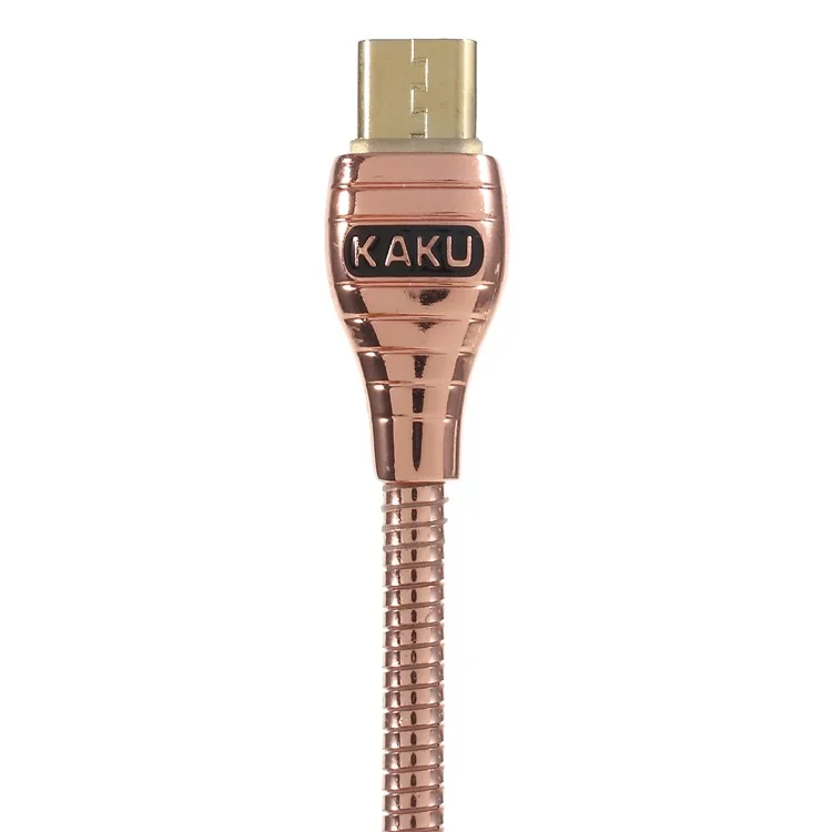 KAKU Sandfoo Series 1M 2.8A Metal Coated Micro USB Data Sync Charger Cable for Samsung HTC LG - Pink